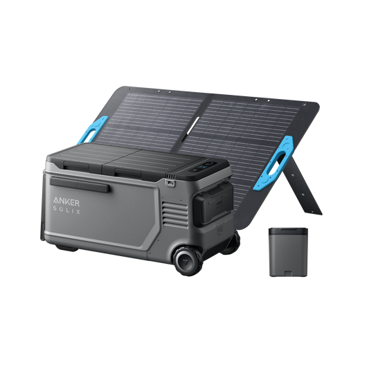 Anker SOLIX EverFrost 2 58L Electric Cooler + Removable Battery + 100W Solar Panels